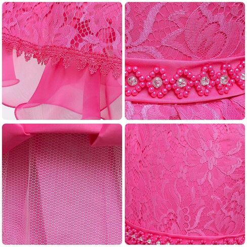 Flower Girls Vintage Overlay Lace Beaded Rhinestone Wedding Tulle Dresses Maxi High Low Gown Dance Tutus in Kuwait