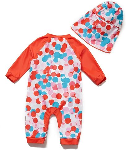 Baby Girl One Piece Swimsuit Full Zip UPF 50+ Sun Protection Sunsuit in Kuwait
