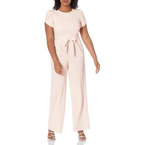 Calvin Klein Women's Tulip Sleeve Jumpsuit with Self Belt in Saudi Arabia