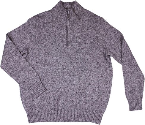 Calvin Klein Men's Cotton 1/4 Zip Mock Neck Tight Weave Sweater in Saudi Arabia