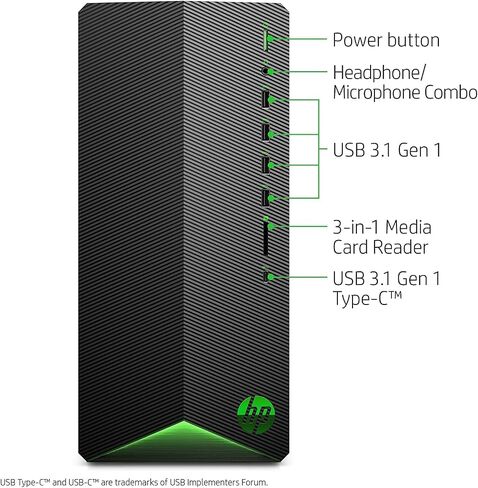 2022 Newest HP Pavilion Gaming Desktop, Intel Core i5-11400 6-Core Processor, NVIDIA GeForce GTX 1660 Super Graphics, 16GB RAM, 512GB PCIe NVMe SSD, HDMI, DisplayPort, DVI, USB Type-C, Windows 11 Home in Saudi Arabia