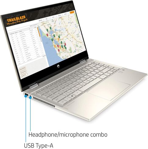 2020 HP Pavilion x360 14" FHD WLED Touchscreen 2-in-1 Convertible Laptop, Intel Core i5-1035G1 up to 3.6GHz, 8GB DDR4, 256GB SSD, 802.11ac, Bluetooth, Webcam, HDMI, Fingerprint Reader, Windows 10 in Kuwait