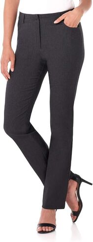 Rekucci Women's 5 Pocket Straight Leg Pant with Stretch Waistband in Saudi Arabia
