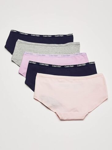 Calvin Klein Girls' Underwear Cotton Hipster Panty, 5 Pack in Kuwait