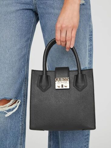 حقيبة يد صغيرة من GUESS Factory Blaise، طباعة زهور سوداء، واحدة, طباعة زهور سوداء, one in Kuwait