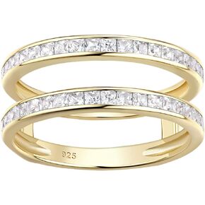 Wuziwen Vintage Princess Ring Enhancer للنساء AAAAA CZ مجموعة خاتم الزفاف 925 من الفضة الاسترليني in Kuwait