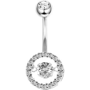 Musegetes Sterling Silver Belly Button Rings, Real 925 Sterling Silver, 14G Sterling Silver Navel Rings, High Polished Smooth Surface, Resists Allergy, 925 Silver Belly Piercing in Saudi Arabia