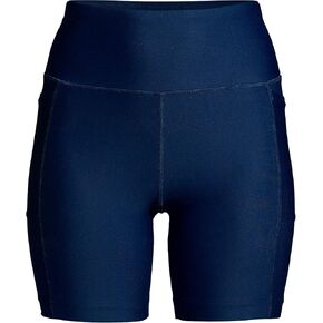 Lands' End Women's Chlorine Resistant High Waisted 6" Bike Swim Shorts with UPF 50