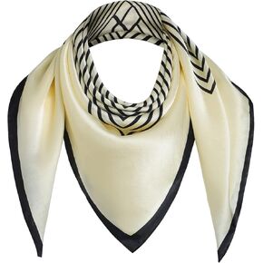 STARWHISPER 100% Pure Mulberry Silk Square Scarf 35''x35 Head Wraps Scarfs for Women Night Sleeping with Gift Packed