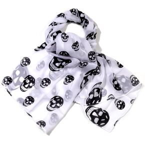 OTATEAN وشاح شيفون حريري أوشحة جمجمة خفيفة الوزن للنساء موضة الصيف الشاطئ شال طويل الأوشحة الحجاب للنساء in Kuwait