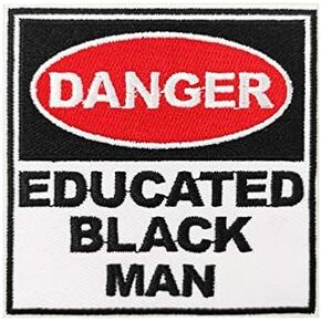 Juneteenth Danger Educated Black Man Embroidered Iron on Patch BLM Black Lives Matter in Saudi Arabia