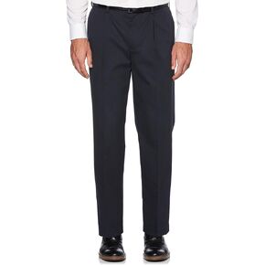 Savane Men's Stretch Ultimate Performance Pleated Chino Pants with Expandable Waistband (Waist Size 30-60 Big & Tall)
