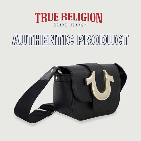 حقيبة كروس نسائية من True Religion، حقيبة كتف صغيرة قابلة للتعديل مع شعار حدوة الحصان in Kuwait