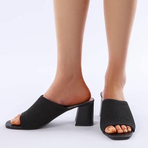 صنادل نسائية بكعب مكتنز من MUSSHOE بمقدمة مربعة وجيدة التهوية in Kuwait