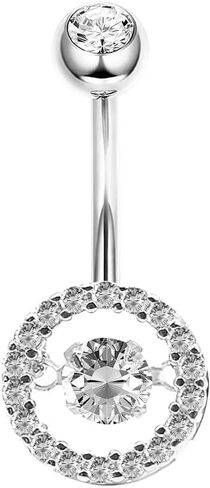 Musegetes Sterling Silver Belly Button Rings, Real 925 Sterling Silver, 14G Sterling Silver Navel Rings, High Polished Smooth Surface, Resists Allergy, 925 Silver Belly Piercing in Saudi Arabia