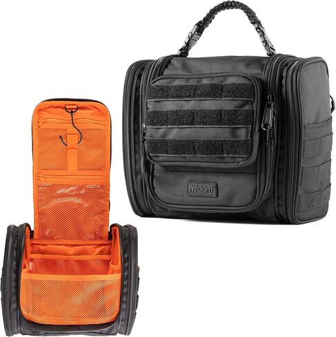 Fitdom Tactical Hanging Toiletry Bag Dopp Kit For Men & Women. Perfect For Travel & Storage for Cosmetic, Clipper, Toothbrush, Shower, Shaving & Grooming Care. Best Overnight Toiletries Organizer Case in Saudi Arabia