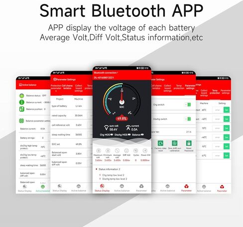 DALY BMS الذكية القابلة للبرمجة والتكوين مع UART 16S 48V 250A LiFePO4 وحدة حماية البطارية مع لوحة حماية PCB بلوتوث مع أسلاك يؤدي التوازن BMS 48V مع مروحة التبريد in Kuwait