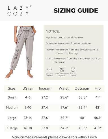 سروال بيجامة LazyCozy للنساء سروال نوم ناعم للركض كاجوال مريح Pj قيعان Terry Lounge Pants in Kuwait