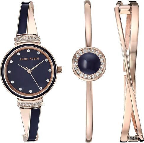 Anne Klein Women's Premium Crystal Accented Watch and Bangle Set in Saudi Arabia