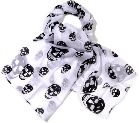 OTATEAN وشاح شيفون حريري أوشحة جمجمة خفيفة الوزن للنساء موضة الصيف الشاطئ شال طويل الأوشحة الحجاب للنساء in Kuwait