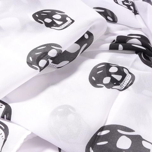 OTATEAN وشاح شيفون حريري أوشحة جمجمة خفيفة الوزن للنساء موضة الصيف الشاطئ شال طويل الأوشحة الحجاب للنساء in Kuwait