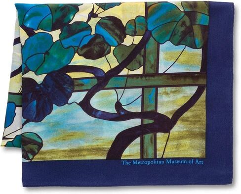 Louis C. Tiffany,"Grapevine Window" Oblong Silk Scarf, New in Box in Kuwait