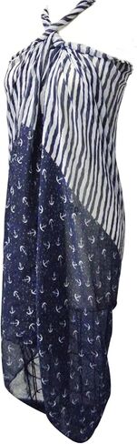 allydrew Stripes & Anchor Marine Scarf Nautical Scarf Lightweight Scarf (72" x 42") in Saudi Arabia