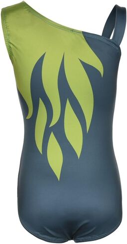 Girls Flame One Cold Shoulder Athletic Dance Gymnastic Leotards Bodysuit Outfit in Kuwait
