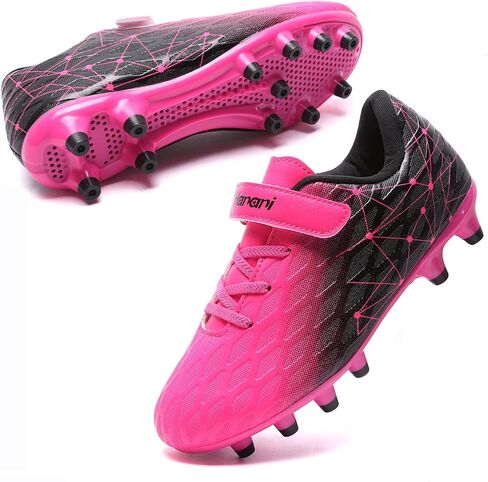Hanani Boys Soccer Cleats Kids Girls FG/AG كرة القدم ألعاب رياضية أحذية تدريب أحذية الجري للمراهقين داخلي وخارجي أحذية كرة القدم أحذية رياضية للجنسين in Kuwait