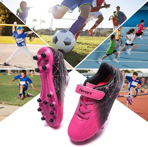 Hanani Boys Soccer Cleats Kids Girls FG/AG كرة القدم ألعاب رياضية أحذية تدريب أحذية الجري للمراهقين داخلي وخارجي أحذية كرة القدم أحذية رياضية للجنسين in Kuwait
