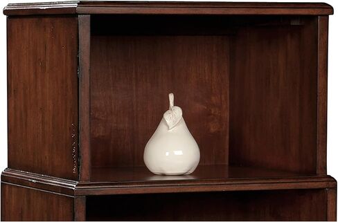 Hekman Furniture خزانة كتب ذات طبقات باللون الأسود - تشطيب احتياطي خاص، مواد صلبة وقشرة متينة مختارة، رف كتب من 4 طبقات، أثاث ديكور منزلي عتيق للمكتب in Kuwait