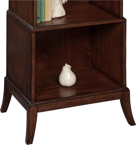 Hekman Furniture خزانة كتب ذات طبقات باللون الأسود - تشطيب احتياطي خاص، مواد صلبة وقشرة متينة مختارة، رف كتب من 4 طبقات، أثاث ديكور منزلي عتيق للمكتب in Kuwait