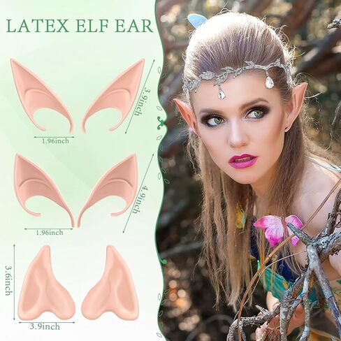 5 أزواج من أقراط قزم الجنية بيكسي تاج من حجر الراين، أقراط زفاف قزم في عيد القديسين، مجموعة من الأذنين للحفلات التنكرية in Kuwait