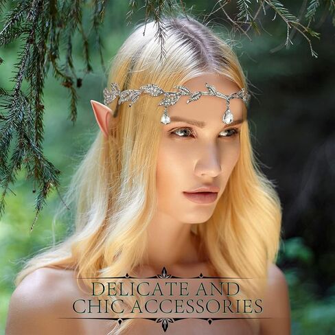 5 أزواج من أقراط قزم الجنية بيكسي تاج من حجر الراين، أقراط زفاف قزم في عيد القديسين، مجموعة من الأذنين للحفلات التنكرية in Kuwait