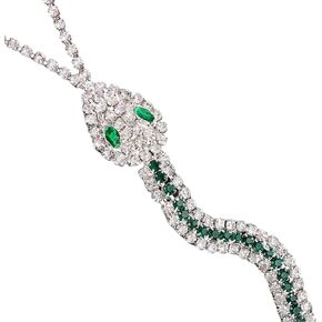 نييويي حمالة صدر من حجر الراين على شكل ثعبان فضي من حجر الراين، سلاسل صدر بيكيني للجسم مجوهرات للجسم بسيطة للنساء in Kuwait