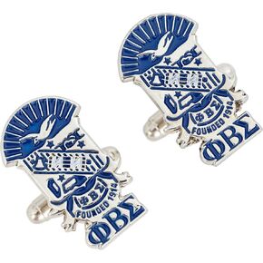 Phi Beta Sigma Fraternity Crest & Letters Cufflinks Greek Formal Wear Blazer Jacket Sigma (Cufflinks - Crest Over Letters) in Saudi Arabia