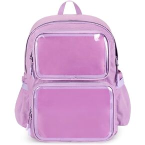 STEAMEDBUN Double Window Ita Backpack(900D) Anime Cosplay Pin Display Backpack Insert Accessories(Black)