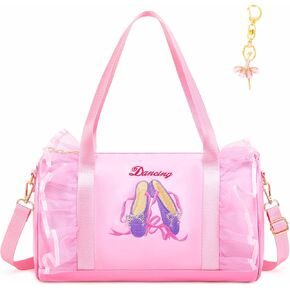 Dorlubel Cute Ballet Dance Backpack Tutu Dress Dance Bag with Key Chain Girls