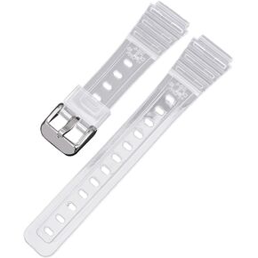 Lijinlan Replacement Watch Band for Casio F-91W/F-105/F-84/F-94, Soft TPU Sport Strap for Casio F91W Series Watch Wristband