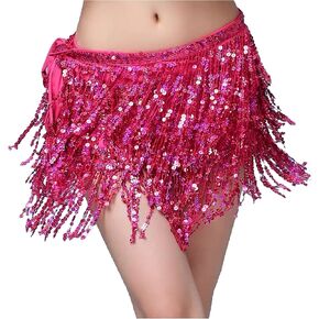 تنورة أداء الورك للرقص الشرقي من UTTPLL بالترتر بشراشيب ووشاح الورك ملفوف للنساء والفتيات in Kuwait