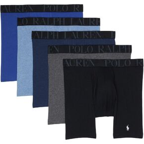 POLO RALPH LAUREN 5-Pack Stretch Fit Classic Boxer Briefs in Saudi Arabia
