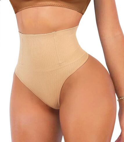 ملابس داخلية ثونغ للتحكم في البطن، ملابس داخلية لرفع الورك للنساء، ملابس داخلية نحيفة عالية الخصر بدون خياطة in Kuwait