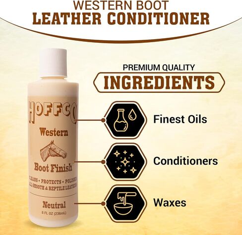 Venetian Boot Leather Conditioner & Cleaner for Western Boots, Cowboy Boots & Exotic Leather Boots- 8oz Made in USA in Kuwait