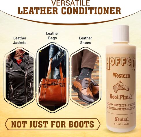 Venetian Boot Leather Conditioner & Cleaner for Western Boots, Cowboy Boots & Exotic Leather Boots- 8oz Made in USA in Kuwait