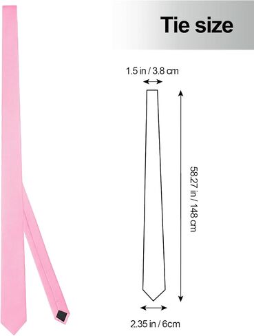Junmaxroad Skinny Black Ties For Men Solid Pure Color Formal Slim Neckties 2.35" (6CM) Men's Ties in Kuwait