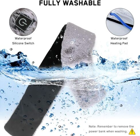 WIOR Electric Heated Scarf with Neck Heating Pad, Faux Rabbit Fur Collar Cozy Shawl, Fluffy Ski Snow Warm Winter Neck Wrap, Perfect for Boys Girls Women Autumn Winter Indoor Outdoor Use (Grey) in Kuwait