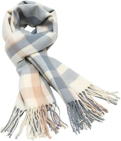 بطانية وشاح منقوشة للسيدات، وشاح سميك للشتاء/الخريف، وشاح دافئ كبير منقوش، شال منقوش، وشاح منقوش عصري ومتعدد الاستخدامات (لون عشوائي) in Kuwait