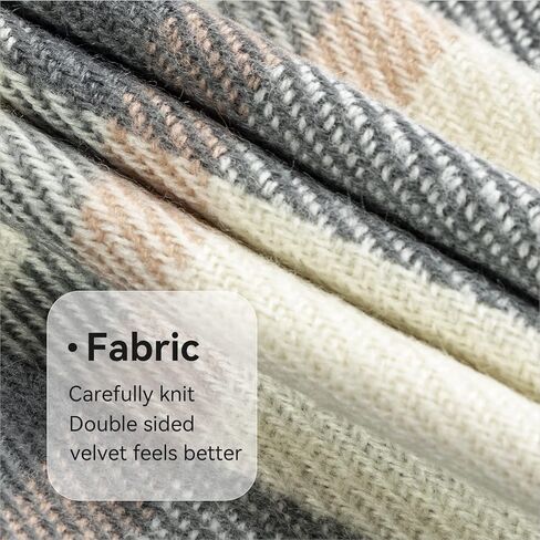 بطانية وشاح منقوشة للسيدات، وشاح سميك للشتاء/الخريف، وشاح دافئ كبير منقوش، شال منقوش، وشاح منقوش عصري ومتعدد الاستخدامات (لون عشوائي) in Kuwait