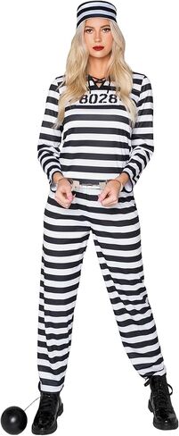 Spooktacular Creations Adult Women Jailbird Costume in Saudi Arabia