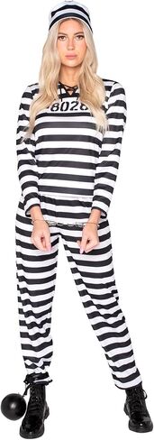 Spooktacular Creations Adult Women Jailbird Costume in Saudi Arabia